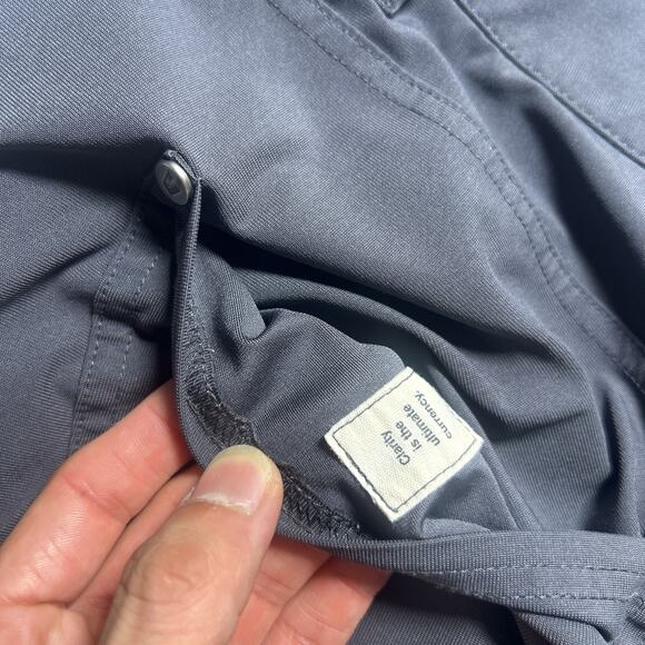 Vuori Chino Meta Cascade Pants Mens XL 38x30 Warpstreme Trouser Gray 4 Stretch - Picture 5 of 16